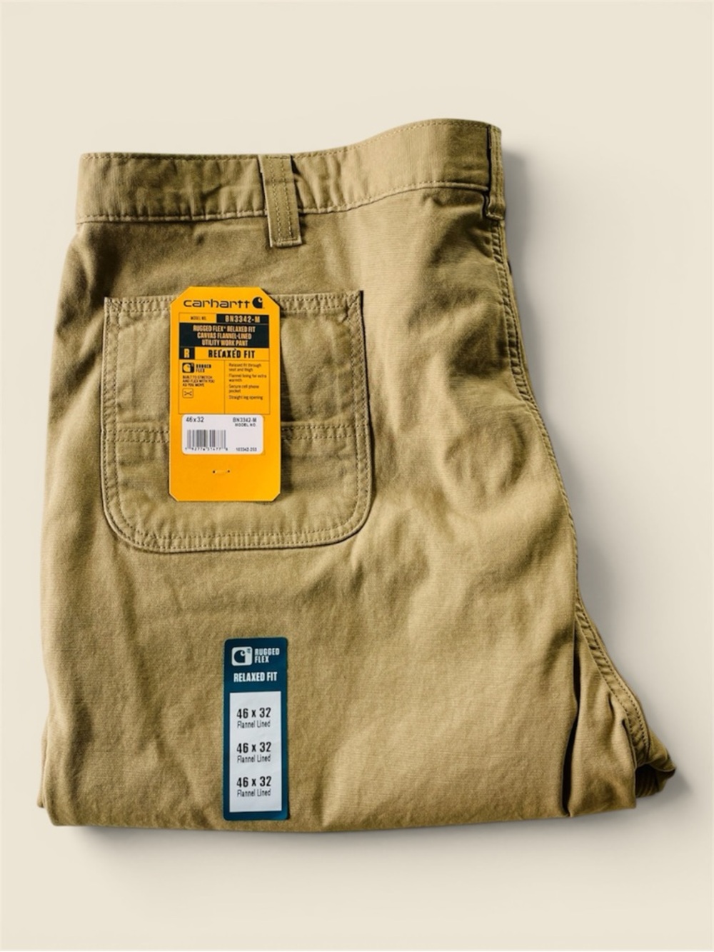 Carhartt Relaxed Fit Canvas Pants - Khaki Tan